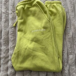 Missguided Neon Green Sweatpants